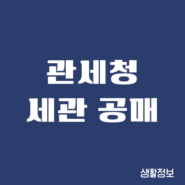 관세청 세관 공매, 압류 물품 경매, 물품 확인, 입찰방법