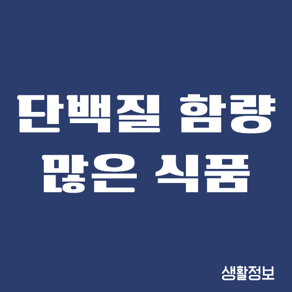 단백질 함량이 제일 많은 식품, 직접 먹어보니 달랐어요