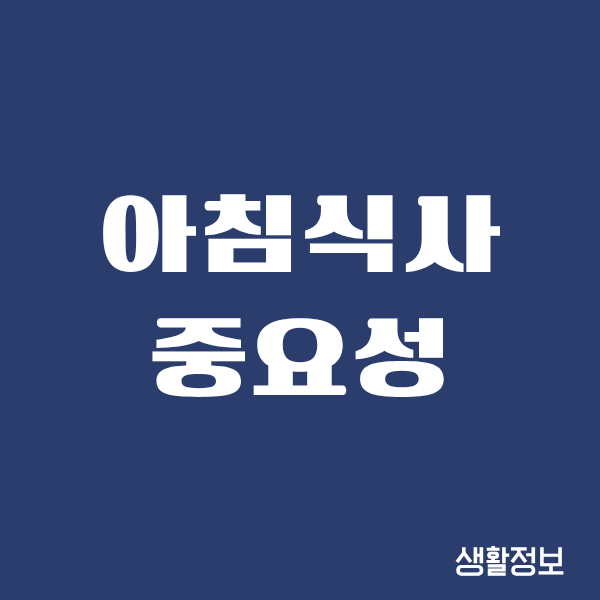 아침식사 중요성, 40대가 직접 느낀 변화의 시작