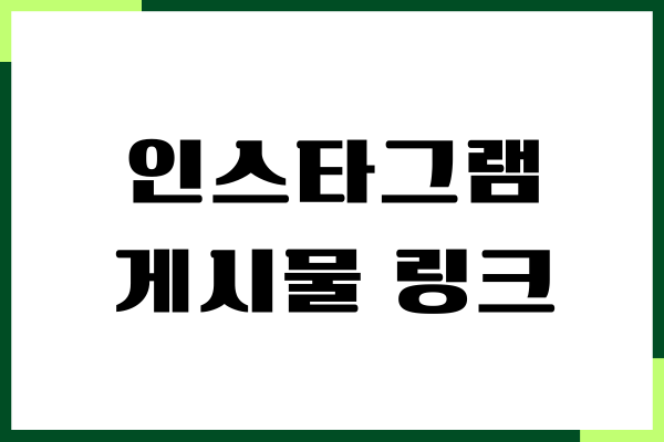 인스타그램 게시물 링크 거는법, 프로필 URL 추가방법