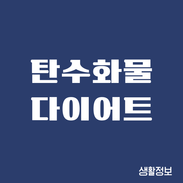 탄수화물 다이어트, 제가 해보고 느낀 솔직 후기