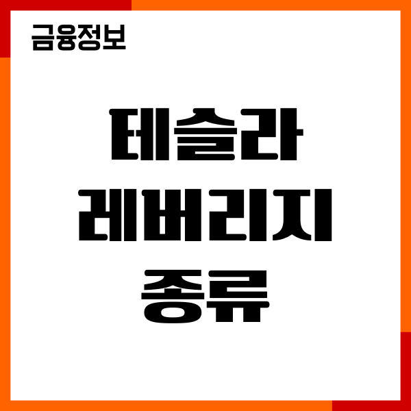 테슬라 레버리지 종류 2배 3배, 종목 추천, 수익률, 주의할점